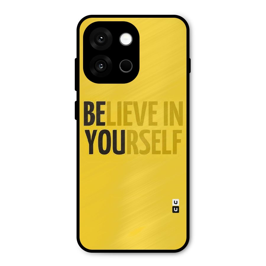 Believe Yourself Yellow Metal Back Case for OnePlus 13s