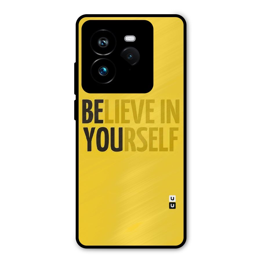 Believe Yourself Yellow Metal Back Case for Realme GT 7 Pro
