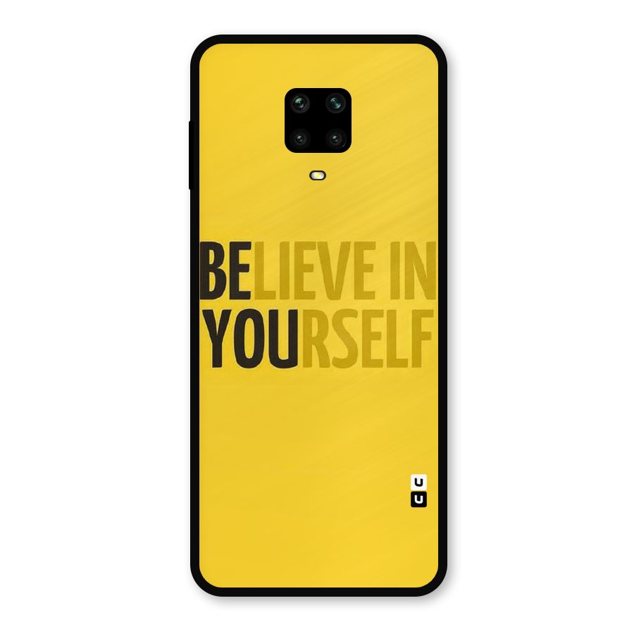 Believe Yourself Yellow Metal Back Case for Redmi Note 10 Lite