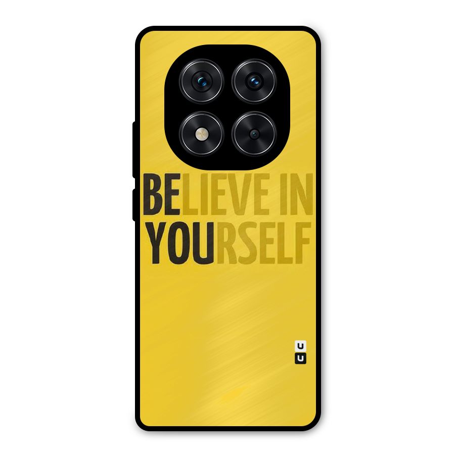 Believe Yourself Yellow Metal Back Case for Redmi Note 14 Pro 5G
