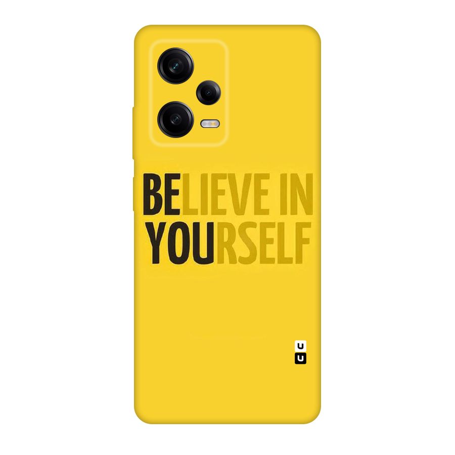 Believe Yourself Yellow Original Polycarbonate Back Case for Redmi Note 12 Pro