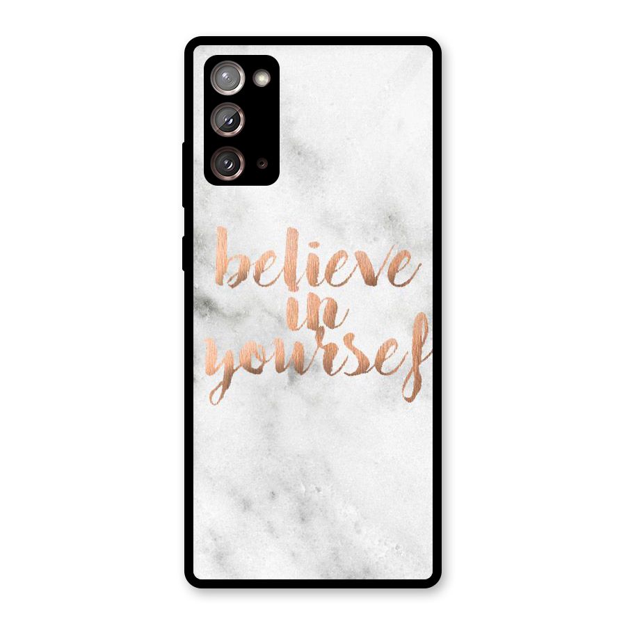 Believe in Yourself Glass Back Case for Galaxy Note 20