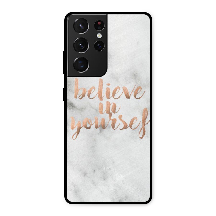 Believe in Yourself Metal Back Case for Galaxy S21 Ultra 5G