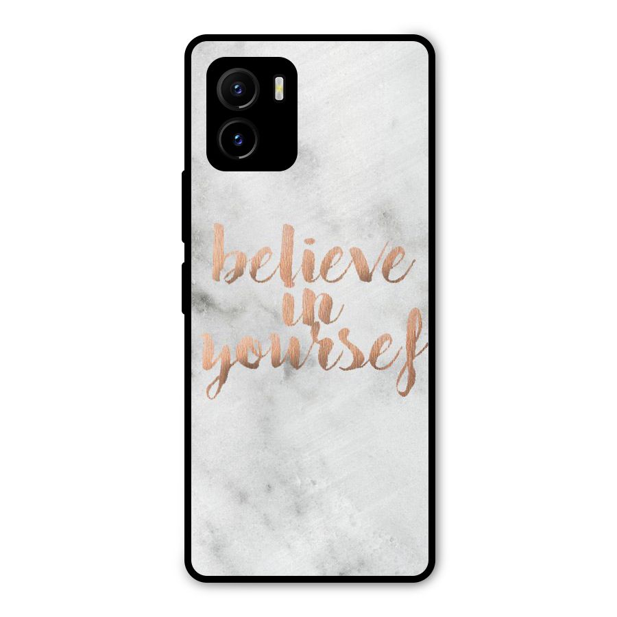 Believe in Yourself Metal Back Case for Vivo Y15s