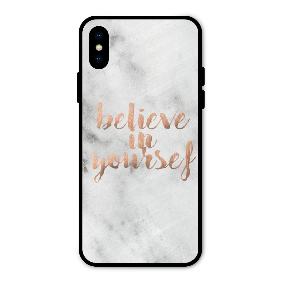 Believe in Yourself Metal Back Case for iPhone XS