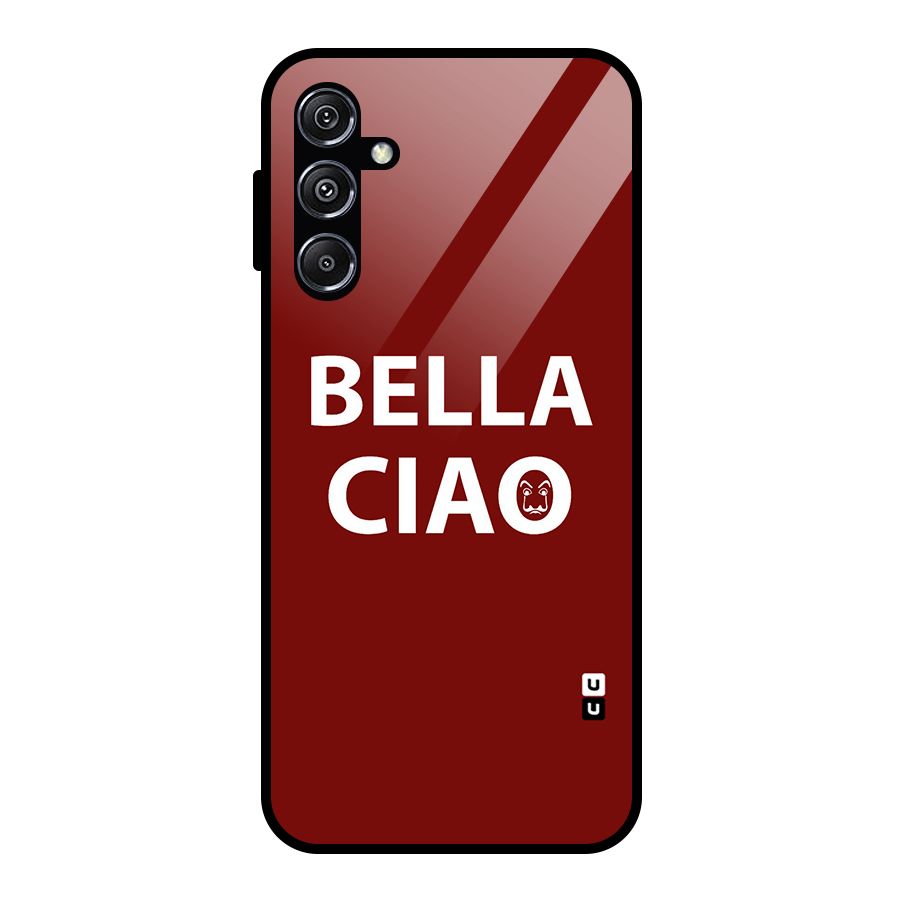 Bella Ciao Typography Art Glass Back Case for Galaxy M34 5G