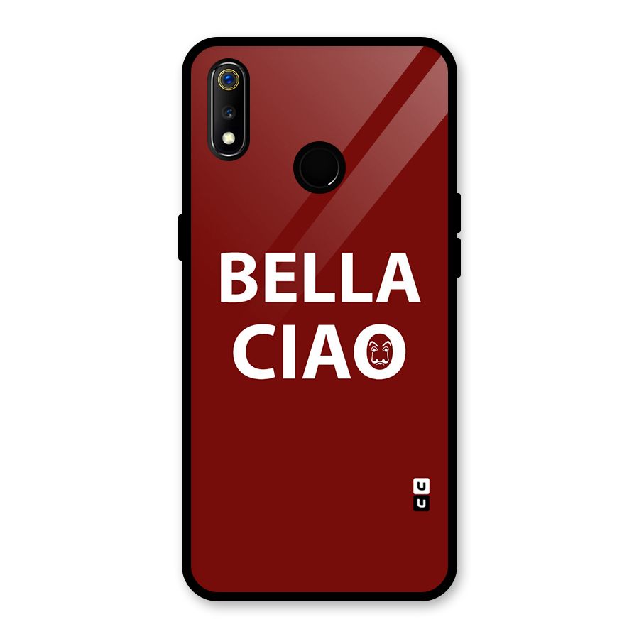 Bella Ciao Typography Art Glass Back Case for Realme 3