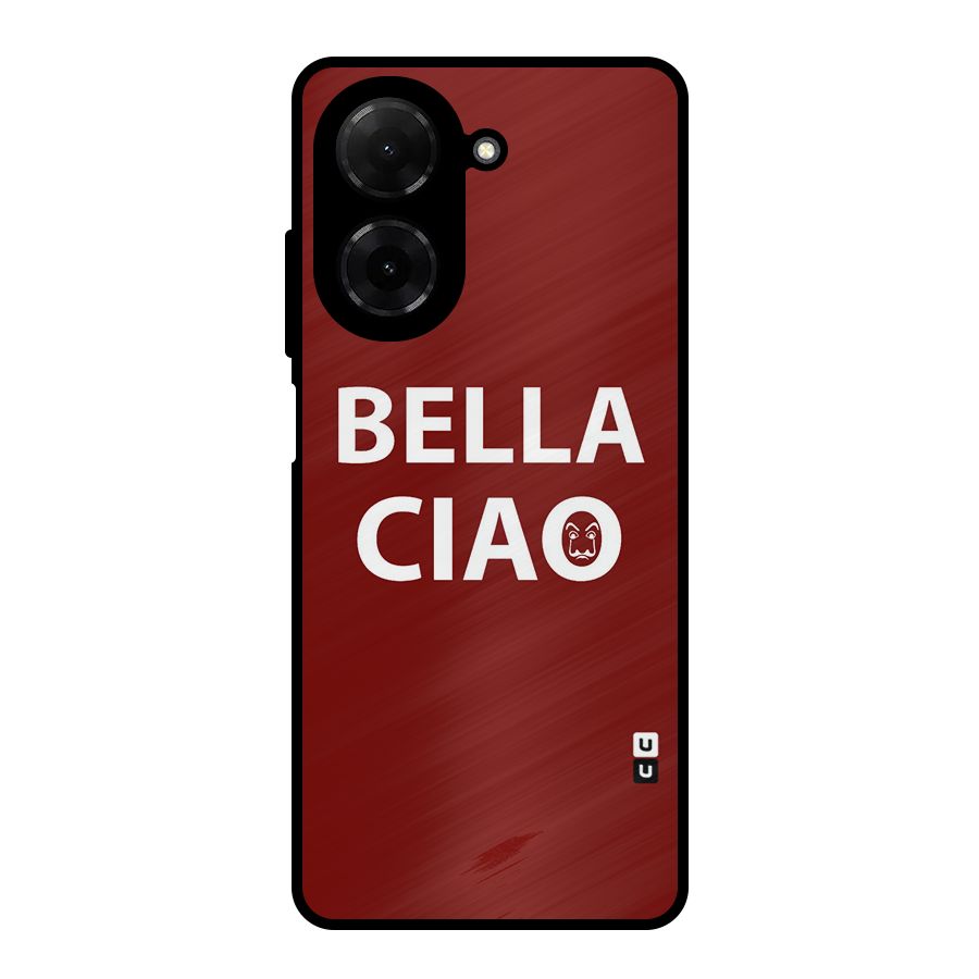 Bella Ciao Typography Art Metal Back Case for Redmi A5 4G