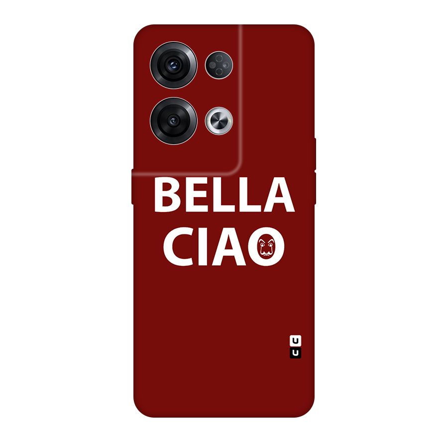 Bella Ciao Typography Art Original Polycarbonate Back Case for Oppo Reno8 Pro 5G