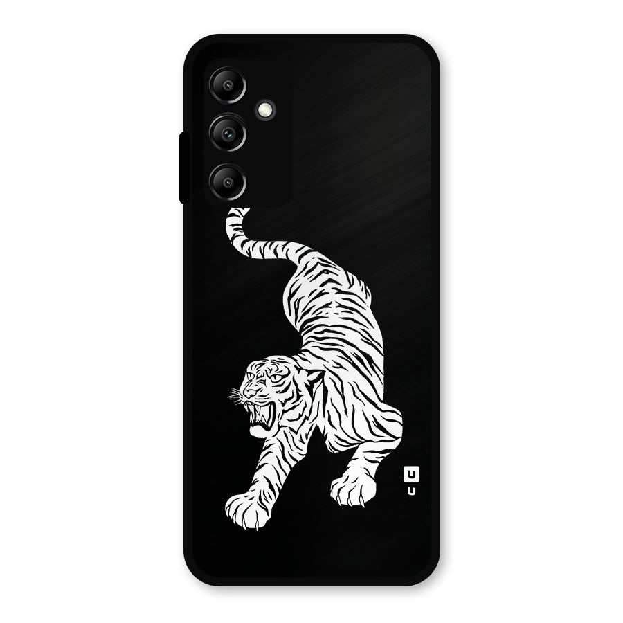 Bengal Tiger Stencil Art Metal Back Case for Galaxy A14 5G
