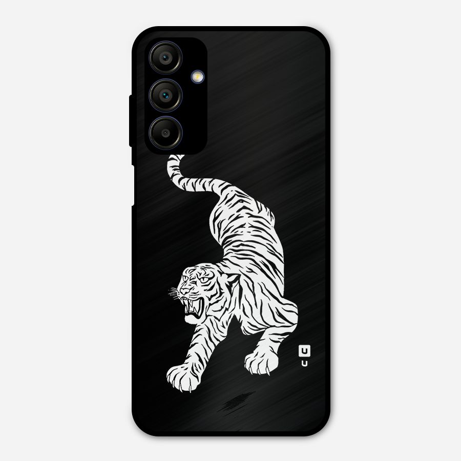 Bengal Tiger Stencil Art Metal Back Case for Galaxy A15 5G