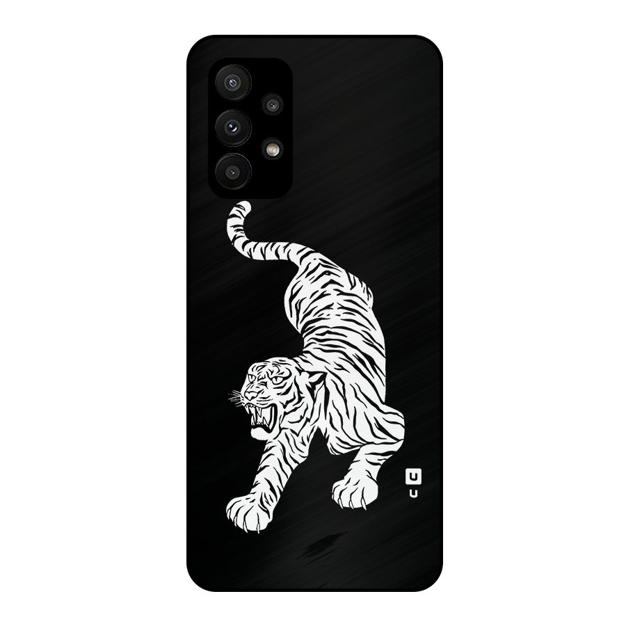 Bengal Tiger Stencil Art Metal Back Case for Galaxy A23