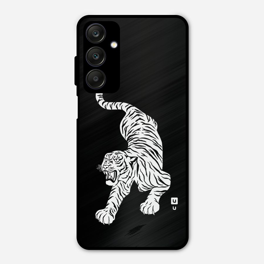 Bengal Tiger Stencil Art Metal Back Case for Galaxy A25 5G