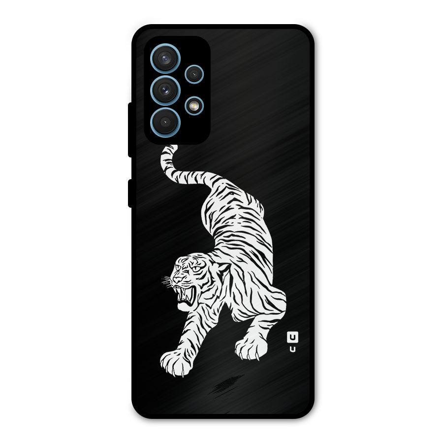 Bengal Tiger Stencil Art Metal Back Case for Galaxy A32
