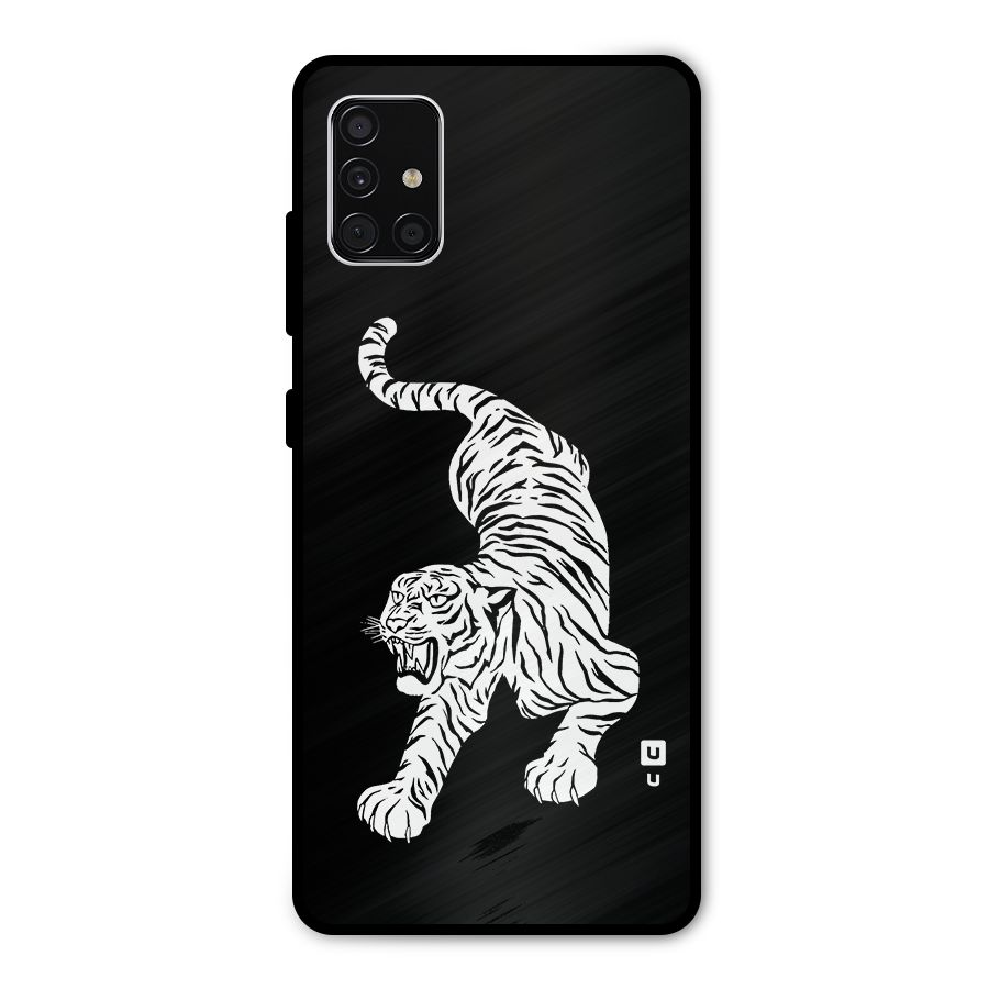 Bengal Tiger Stencil Art Metal Back Case for Galaxy A51