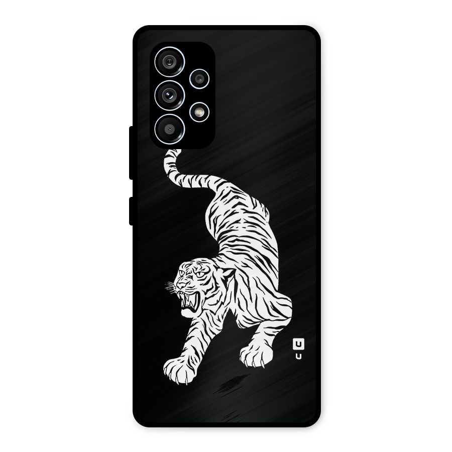 Bengal Tiger Stencil Art Metal Back Case for Galaxy A53 5G