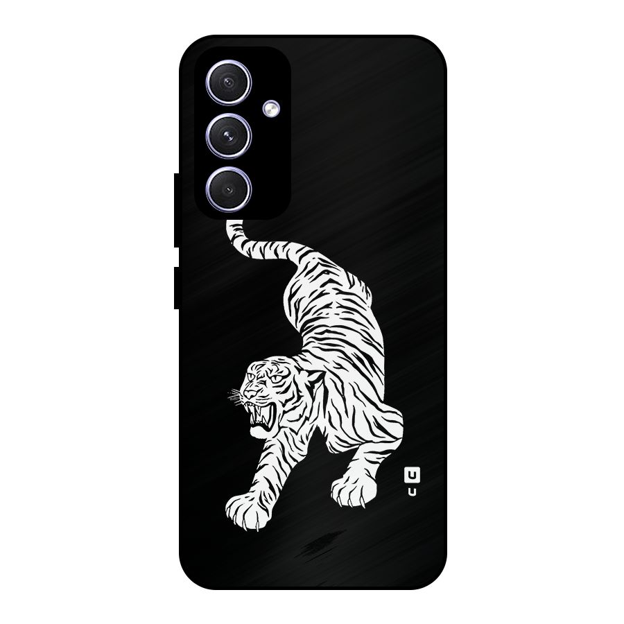 Bengal Tiger Stencil Art Metal Back Case for Galaxy A54