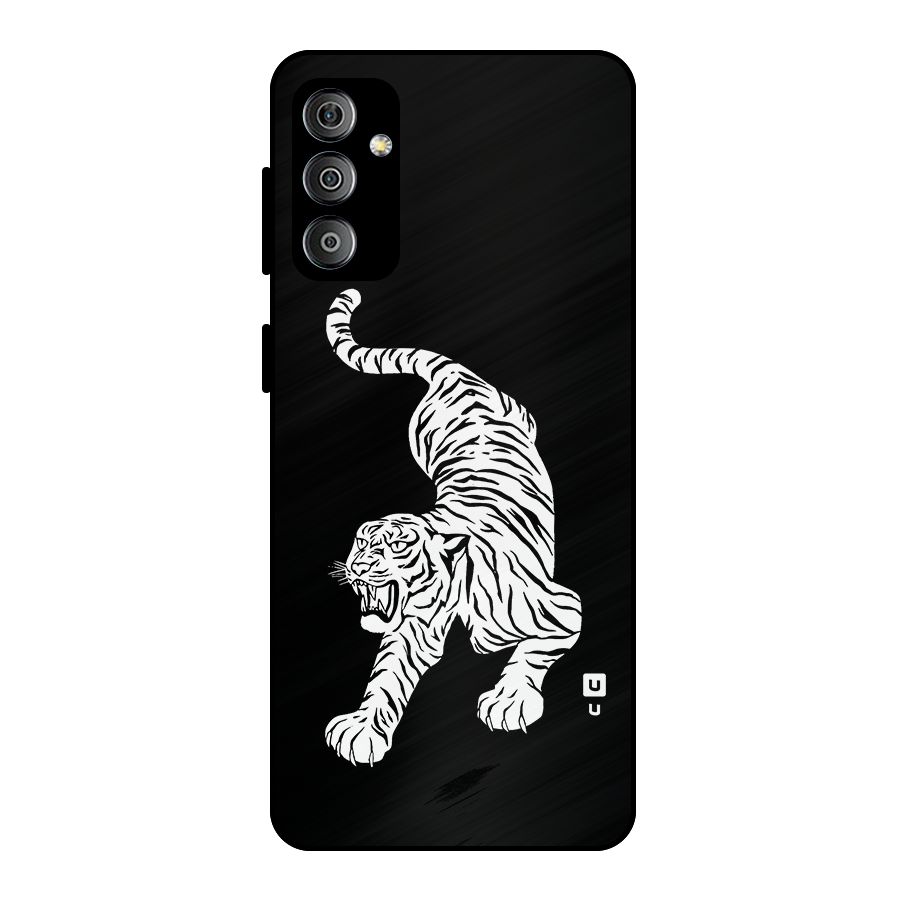 Bengal Tiger Stencil Art Metal Back Case for Galaxy F23