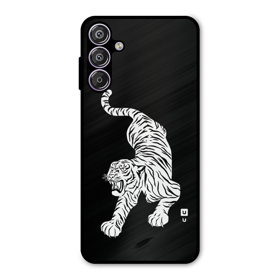 Bengal Tiger Stencil Art Metal Back Case for Galaxy M15