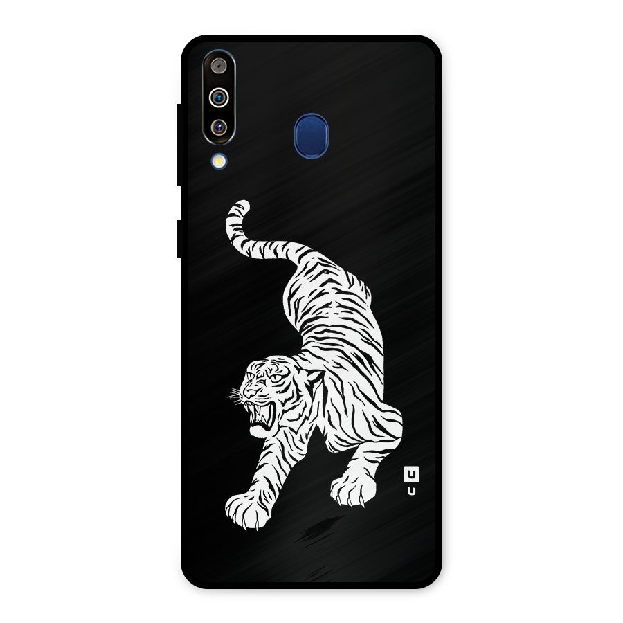Bengal Tiger Stencil Art Metal Back Case for Galaxy M30