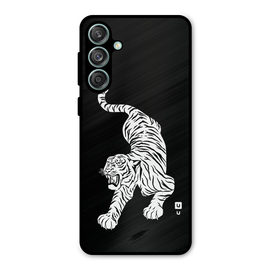Bengal Tiger Stencil Art Metal Back Case for Galaxy M55 5G