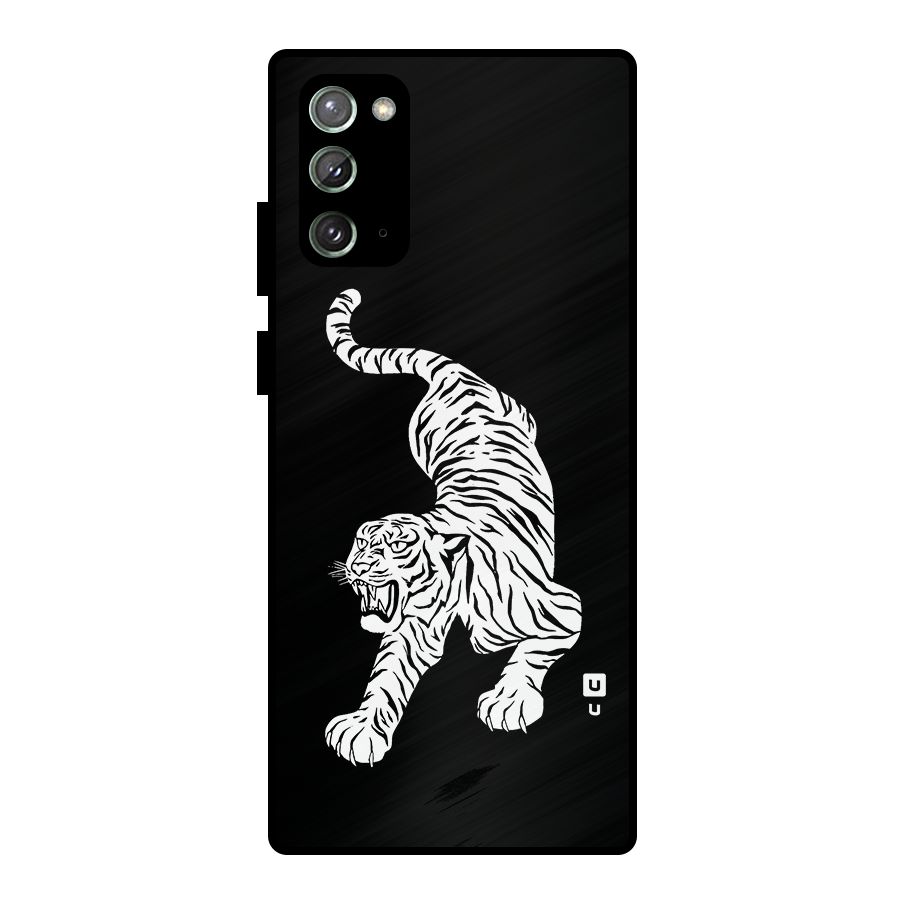 Bengal Tiger Stencil Art Metal Back Case for Galaxy Note 20