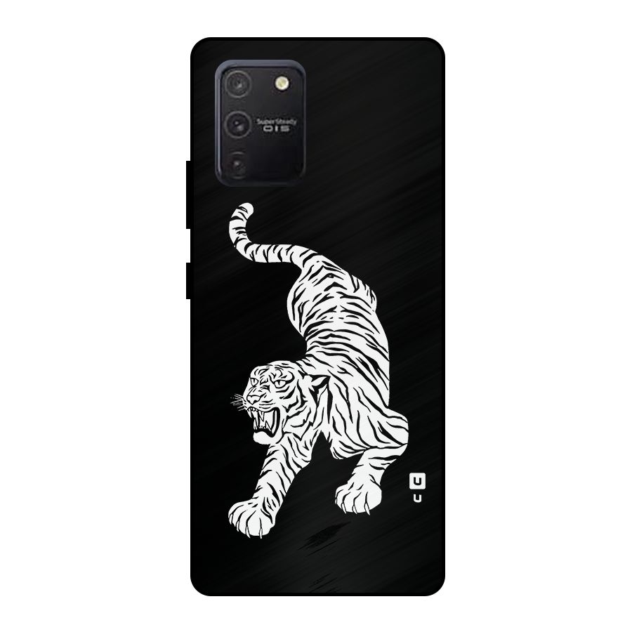 Bengal Tiger Stencil Art Metal Back Case for Galaxy S10 Lite