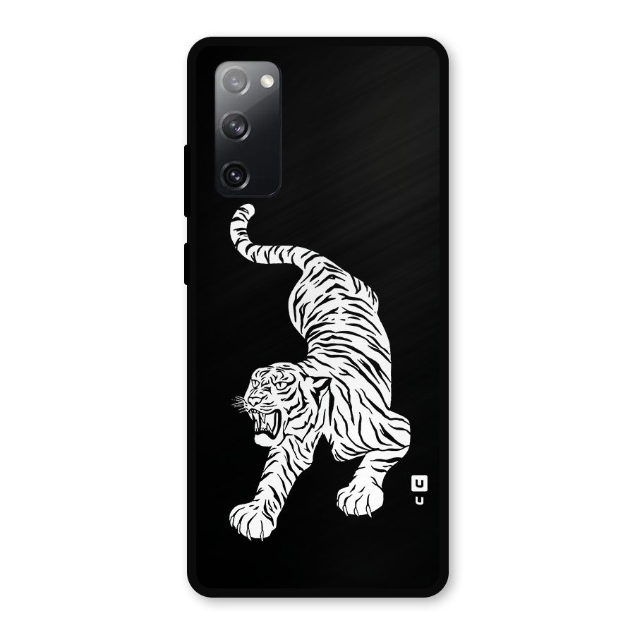 Bengal Tiger Stencil Art Metal Back Case for Galaxy S20 FE 5G
