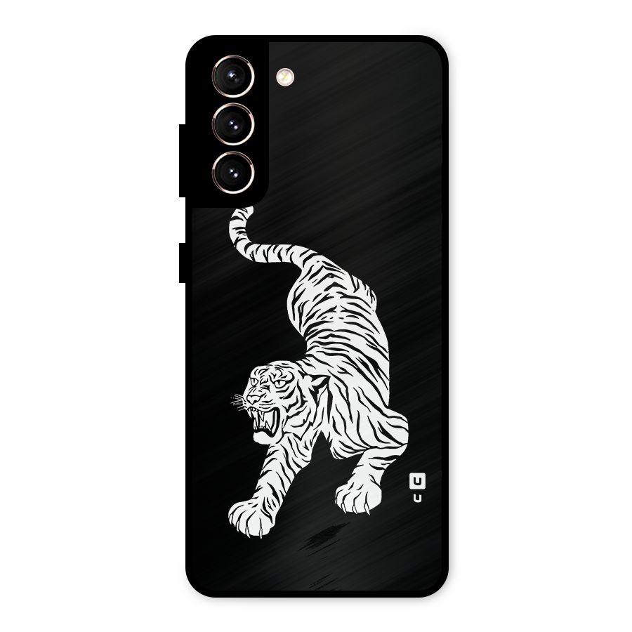 Bengal Tiger Stencil Art Metal Back Case for Galaxy S21 5G
