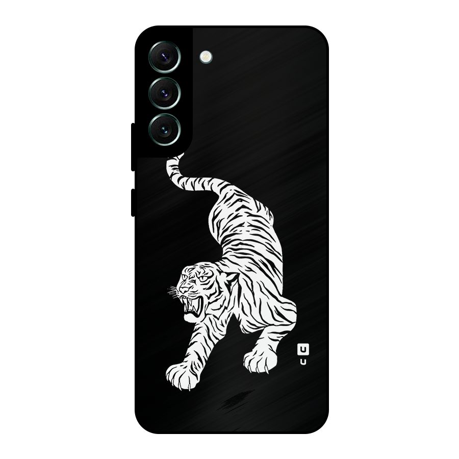 Bengal Tiger Stencil Art Metal Back Case for Galaxy S22 Plus 5G