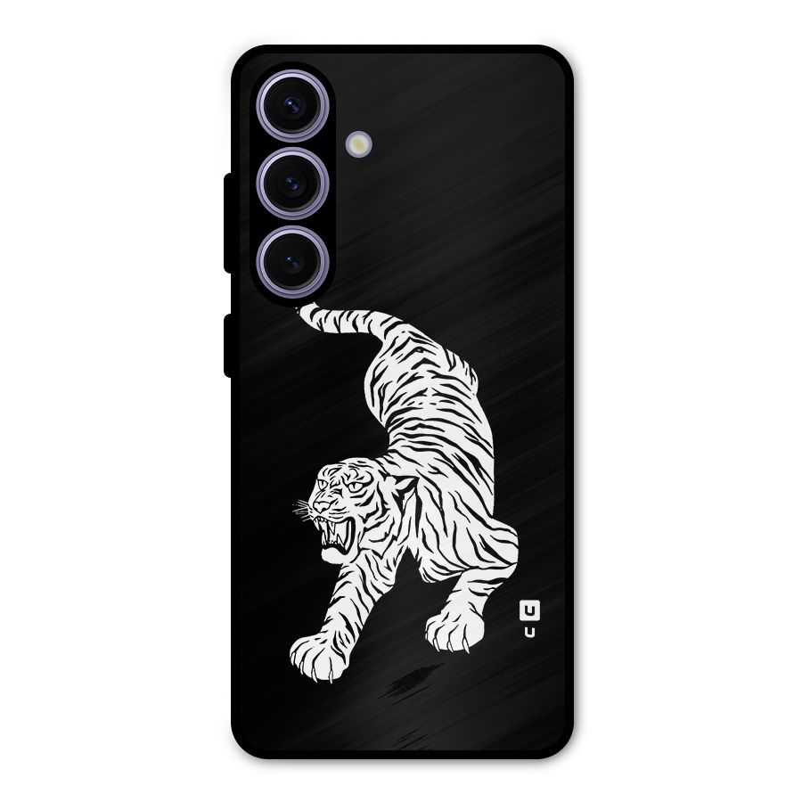 Bengal Tiger Stencil Art Metal Back Case for Galaxy S24