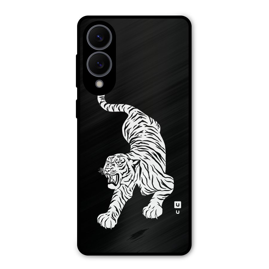 Bengal Tiger Stencil Art Metal Back Case for Galaxy S25 Edge