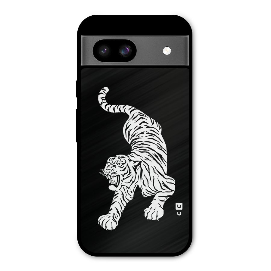 Bengal Tiger Stencil Art Metal Back Case for Google Pixel 8a