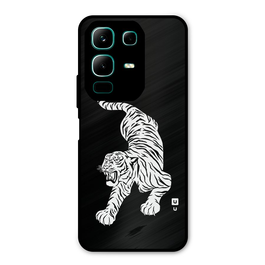 Bengal Tiger Stencil Art Metal Back Case for Infinix Note 50x