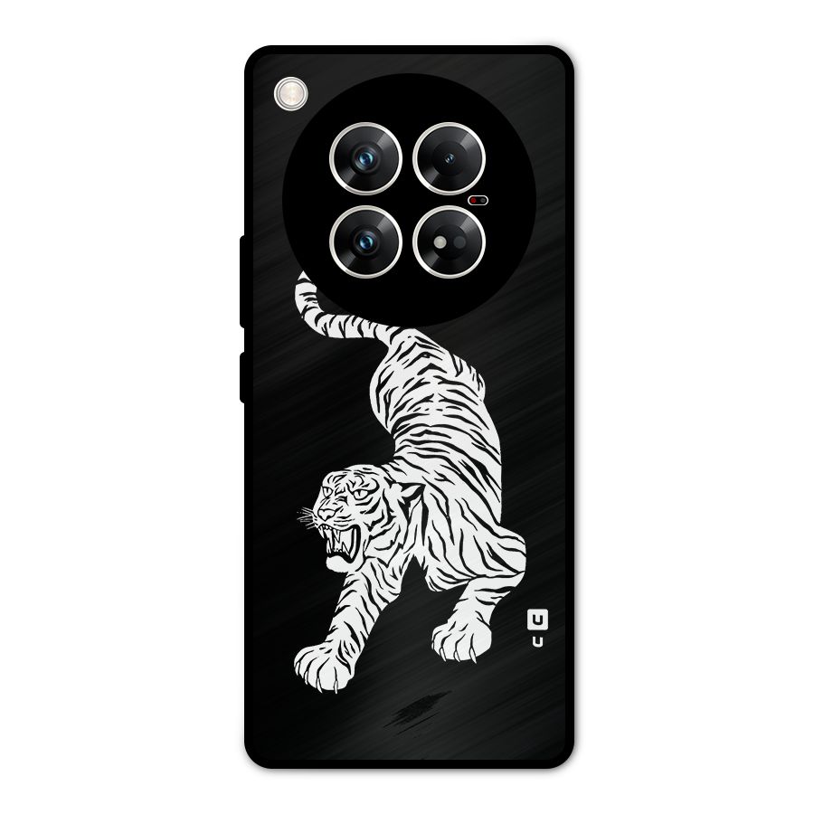Bengal Tiger Stencil Art Metal Back Case for Infinix Zero 40 5G
