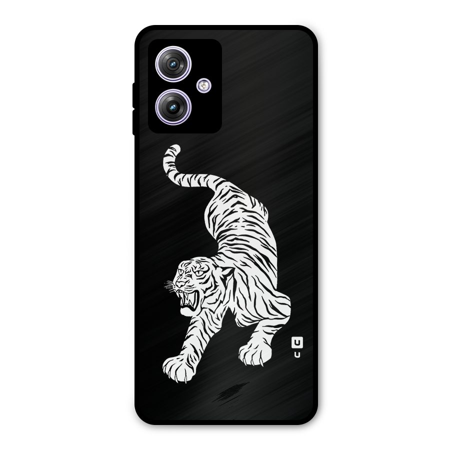 Bengal Tiger Stencil Art Metal Back Case for Moto G64