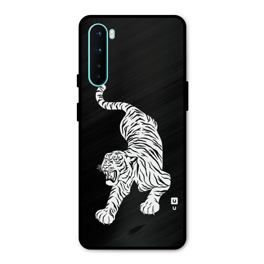 Bengal Tiger Stencil Art Metal Back Case for OnePlus Nord