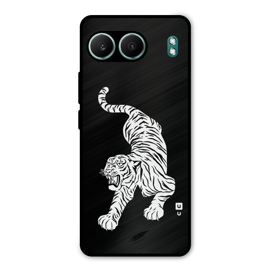 Bengal Tiger Stencil Art Metal Back Case for OnePlus Nord 4