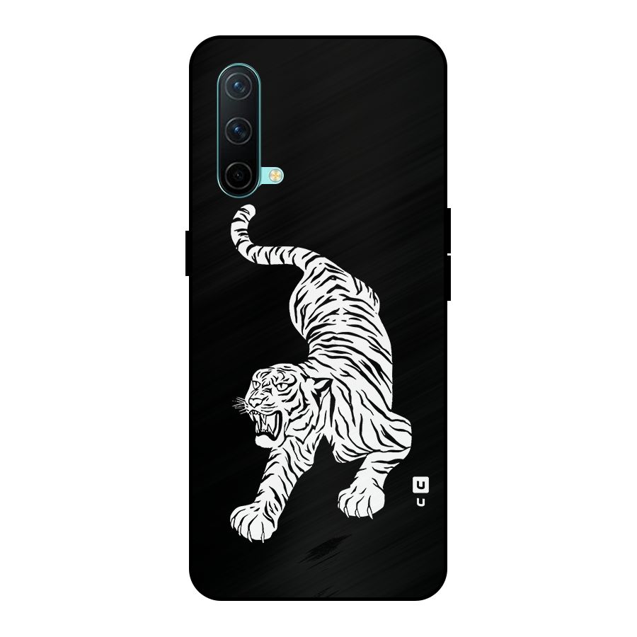 Bengal Tiger Stencil Art Metal Back Case for OnePlus Nord CE 5G