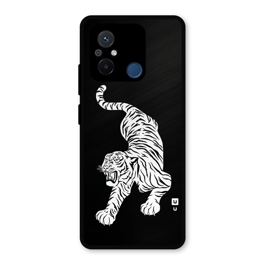 Bengal Tiger Stencil Art Metal Back Case for Poco C55