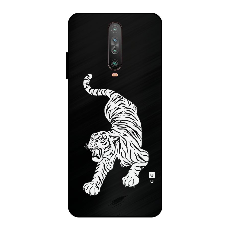 Bengal Tiger Stencil Art Metal Back Case for Poco X2