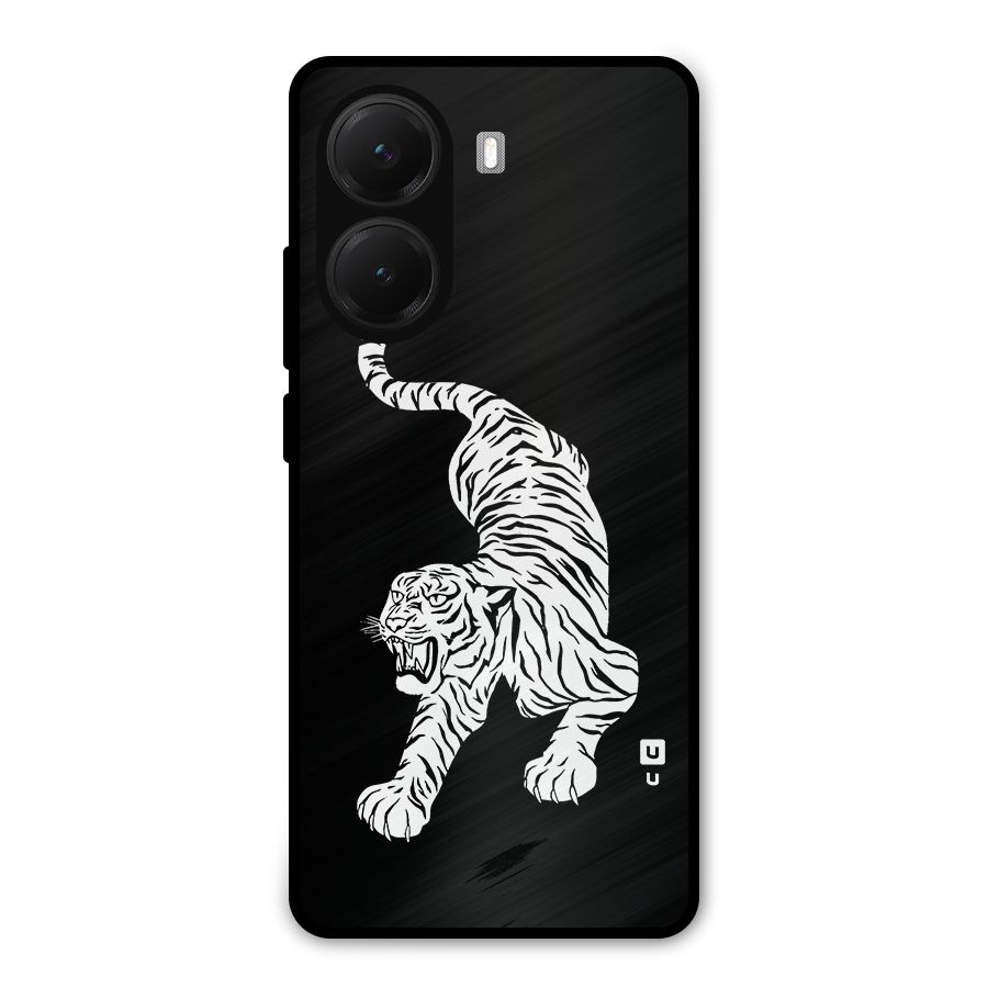 Bengal Tiger Stencil Art Metal Back Case for Poco X7 Pro