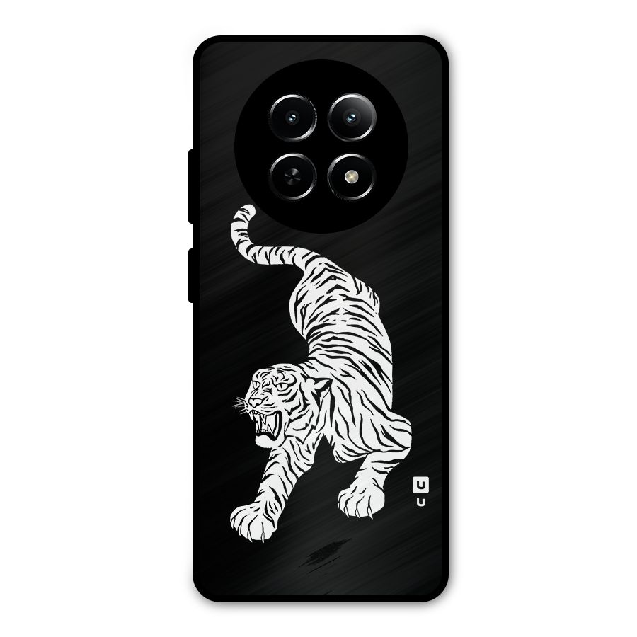 Bengal Tiger Stencil Art Metal Back Case for Realme 13