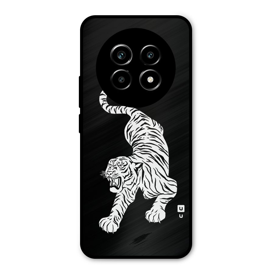 Bengal Tiger Stencil Art Metal Back Case for Realme 14 Pro Lite