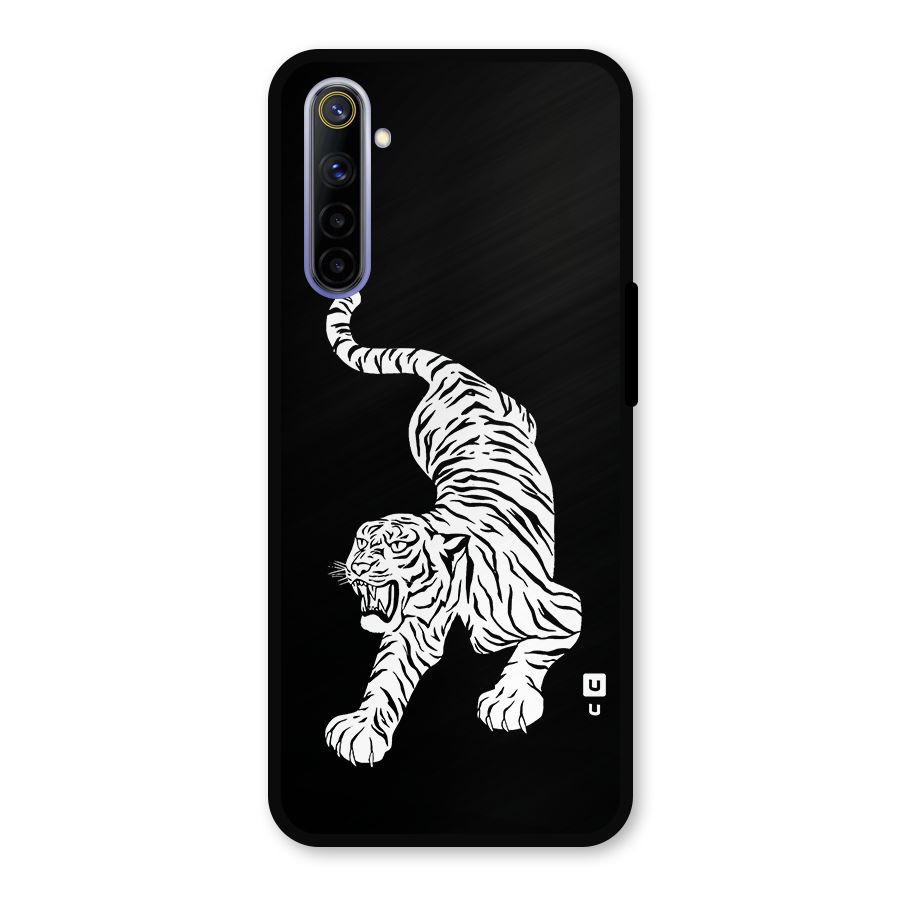 Bengal Tiger Stencil Art Metal Back Case for Realme 6i