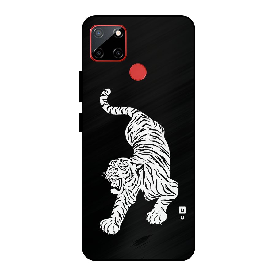 Bengal Tiger Stencil Art Metal Back Case for Realme C12