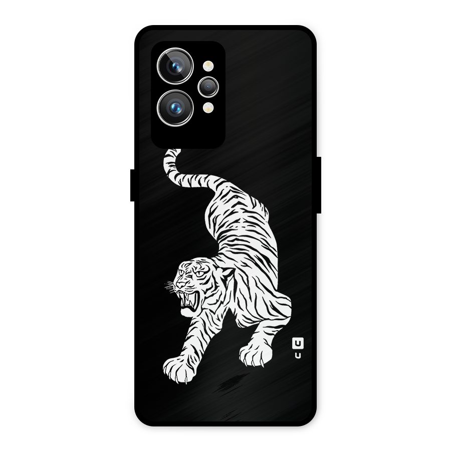 Bengal Tiger Stencil Art Metal Back Case for Realme GT2 Pro
