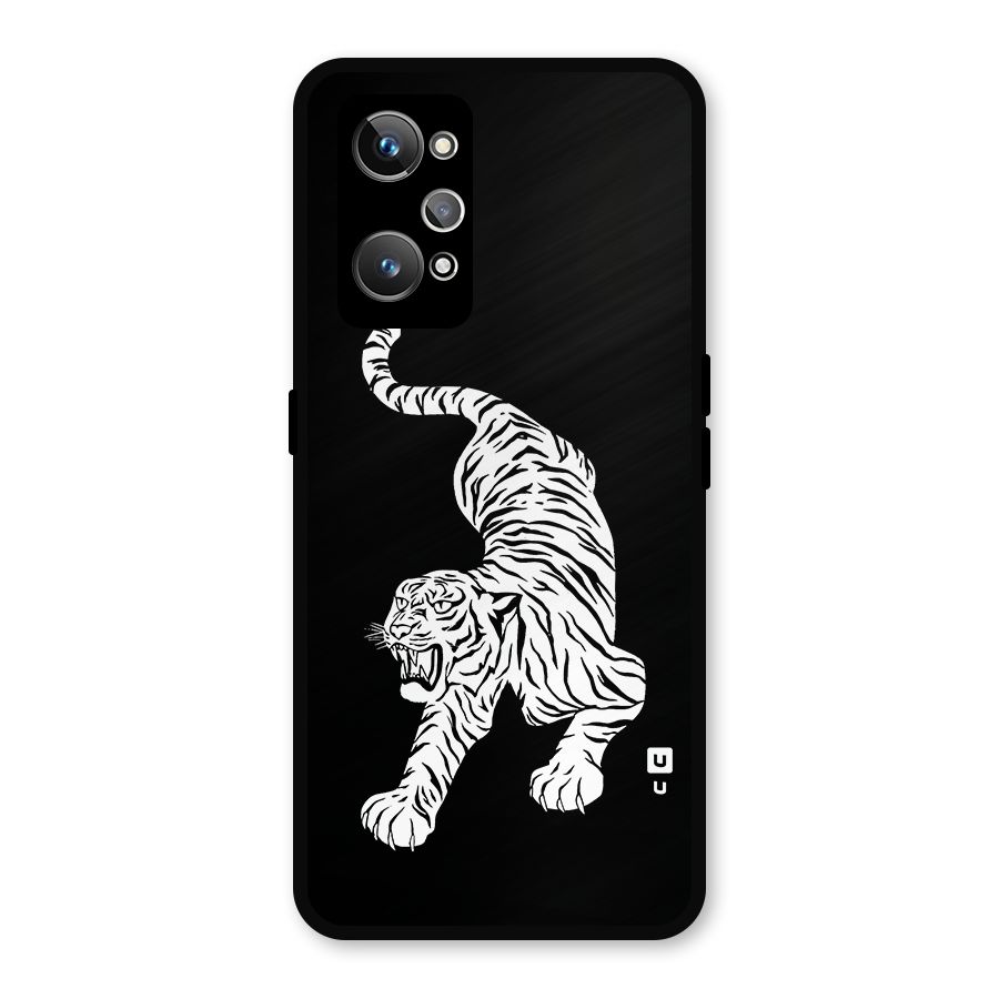 Bengal Tiger Stencil Art Metal Back Case for Realme GT 2