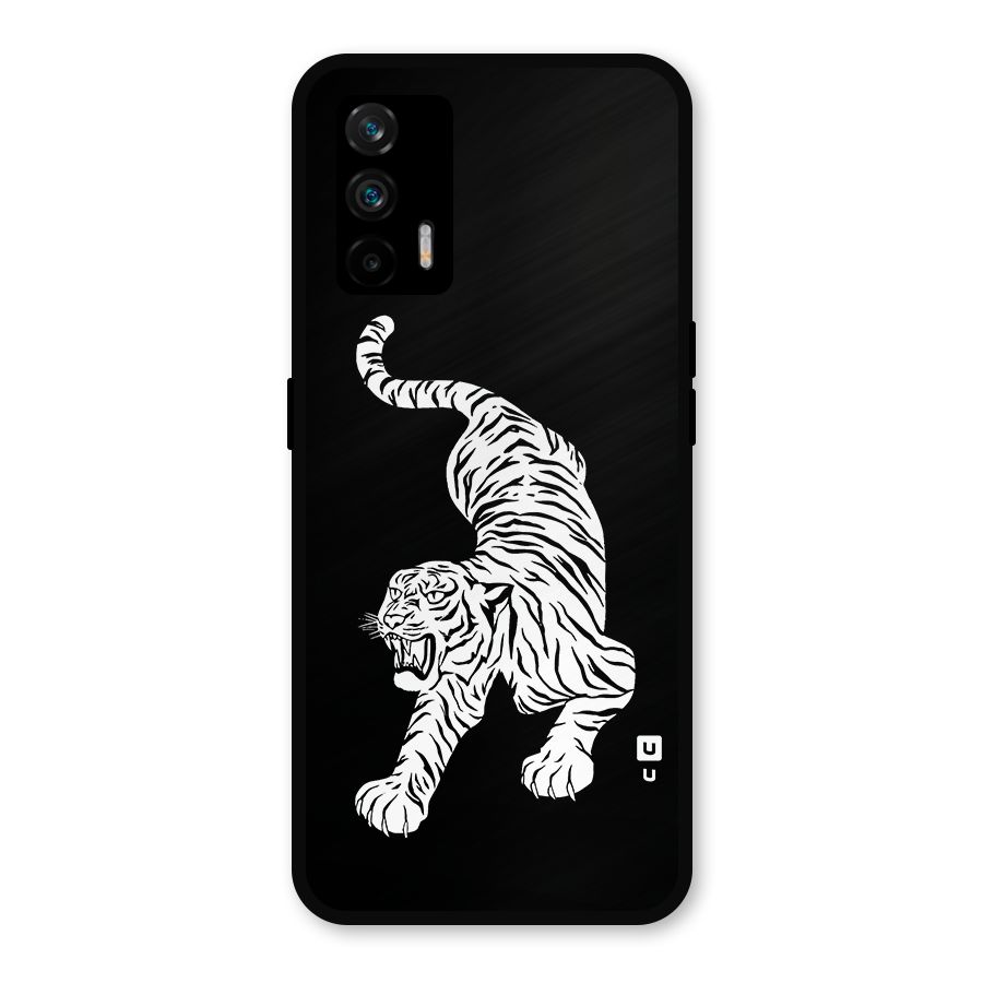 Bengal Tiger Stencil Art Metal Back Case for Realme GT 5G