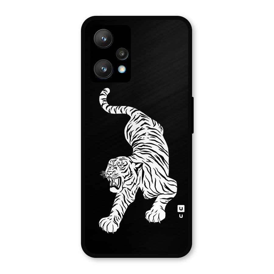 Bengal Tiger Stencil Art Metal Back Case for Realme Narzo 50 Pro